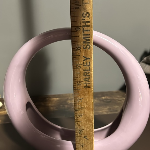 Rare Retro vintage 80’s post modern ring vase lilac purple ceramic 🌵 - Picture 6 of 10